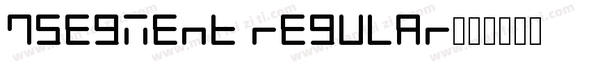 7segment regular字体转换